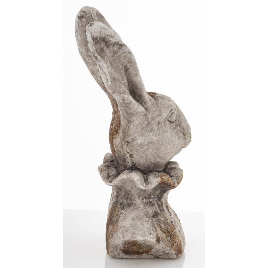 Figurka - popiersie królika 27,5x15x12 cm TORACE - V szary mały