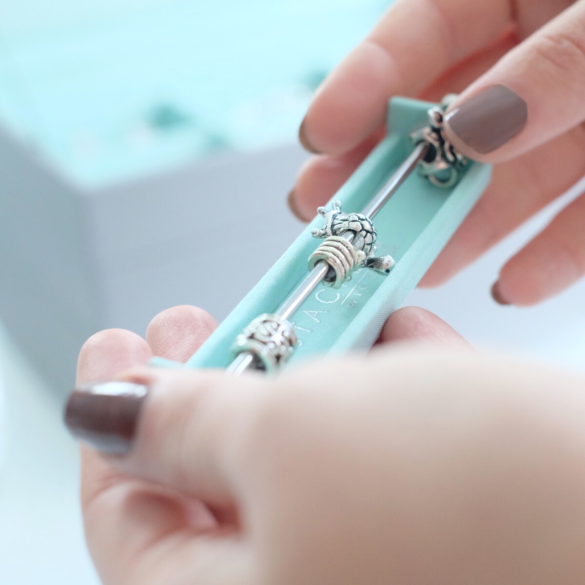 Stojak na charmsy Stackers miętowy