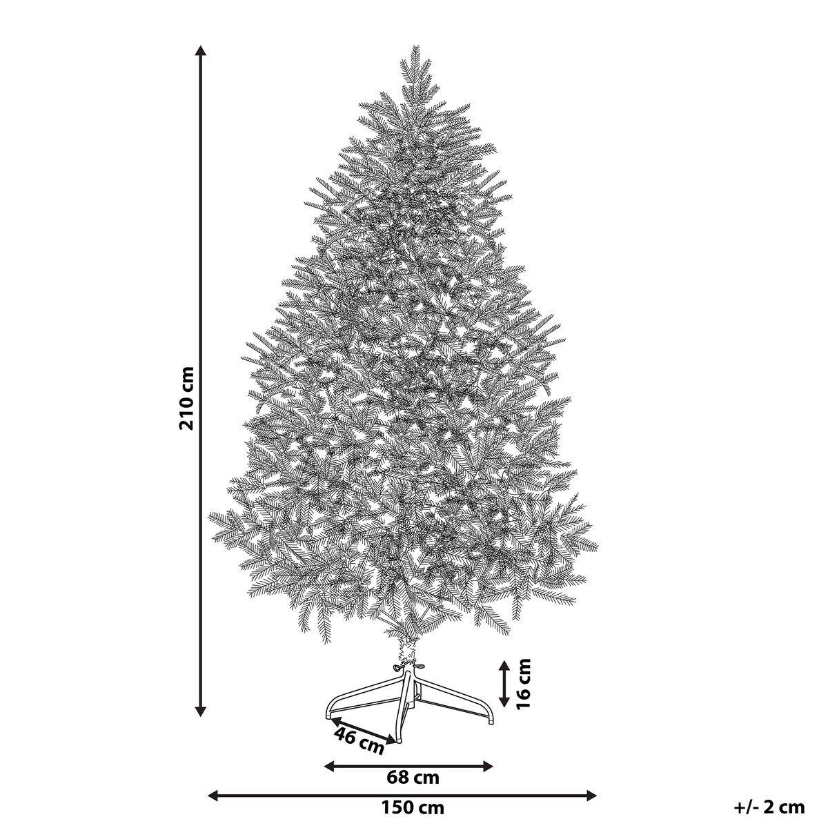 Sztuczna choinka świąteczna FARNHAM 210 cm Różowy