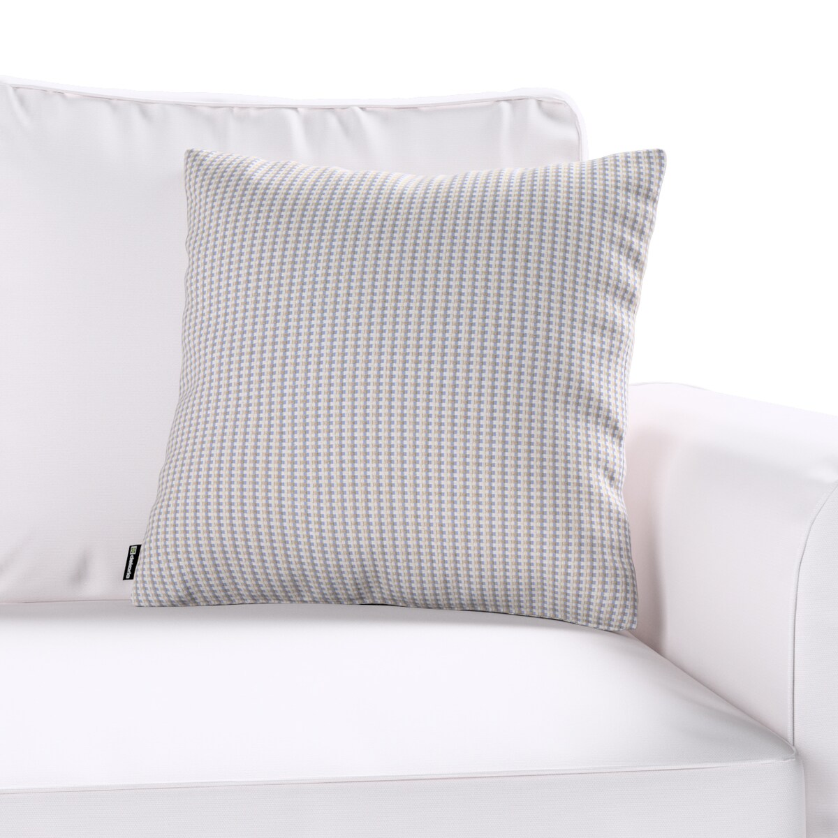 Poszewka Kinga na poduszkę 43x43 beżowo-niebieski