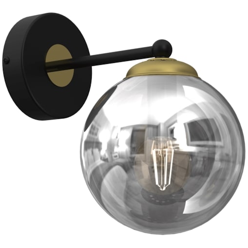 Lampa ścienna Reflex MLP8412 kula przydymiona złota