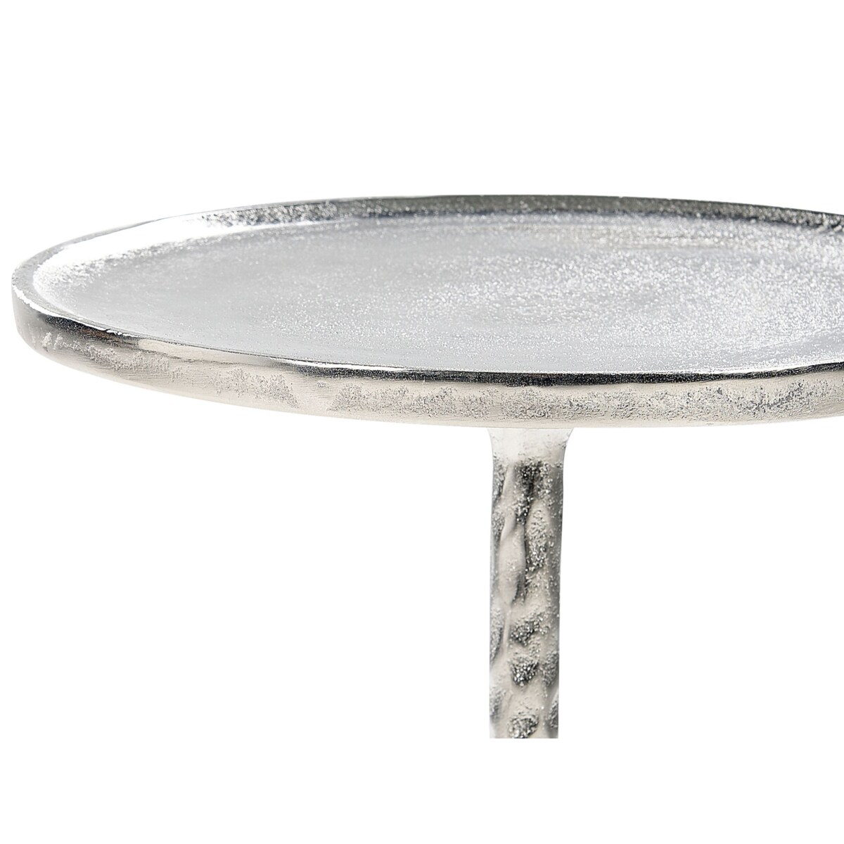 Stolik pomocniczy metalowy srebrny MEDA