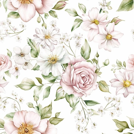 Obrus FLORAL wzór F46 | kwitnące róże - 150 x 240 cm