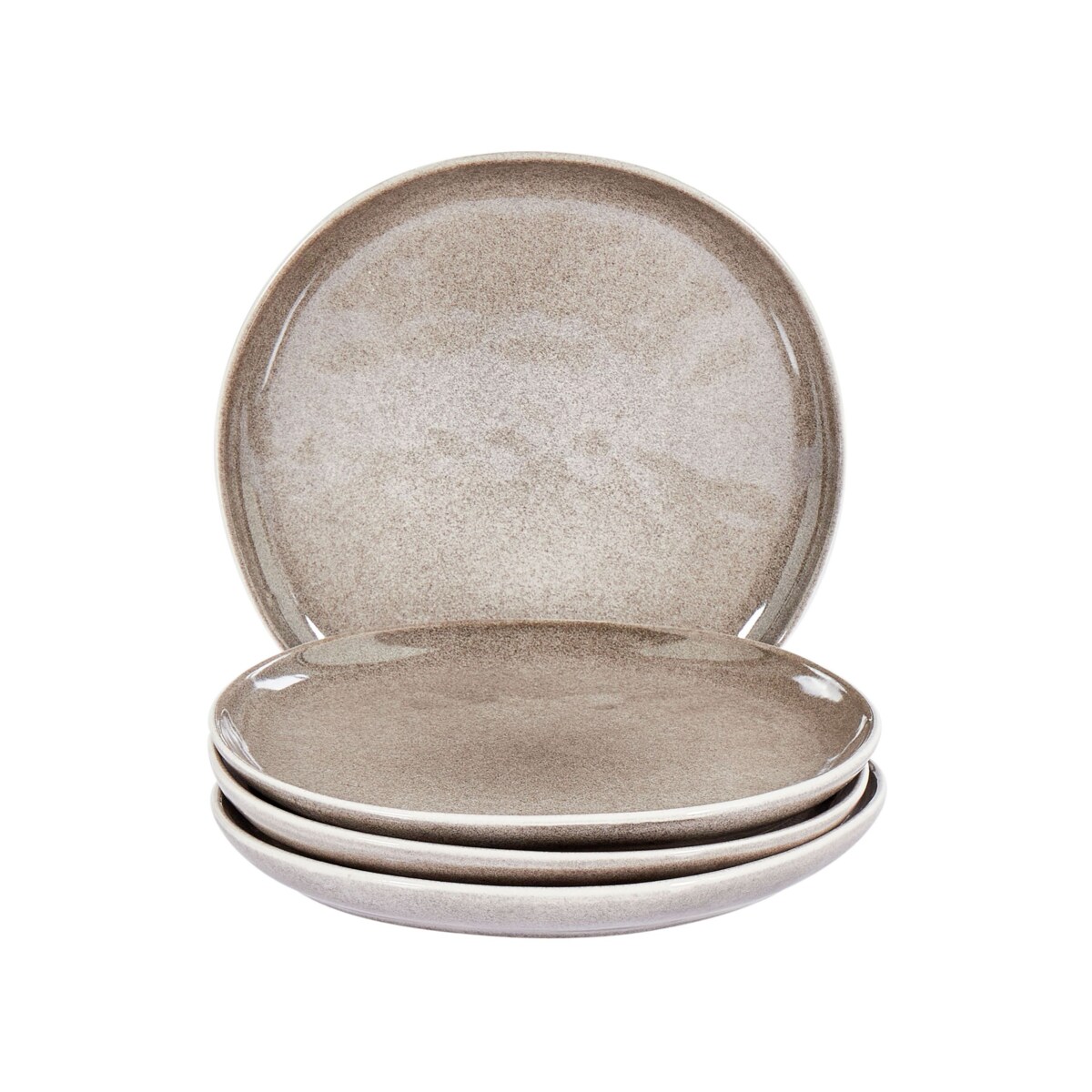 Zestaw 4 małych talerzy COSTMARY Kamionka Szary