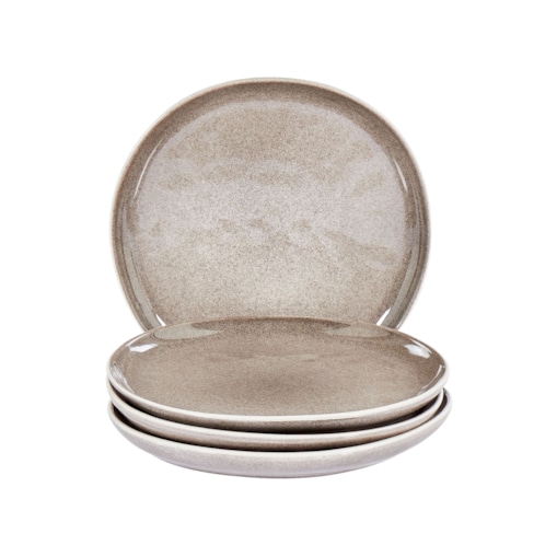 Zestaw 4 małych talerzy COSTMARY Kamionka Szary