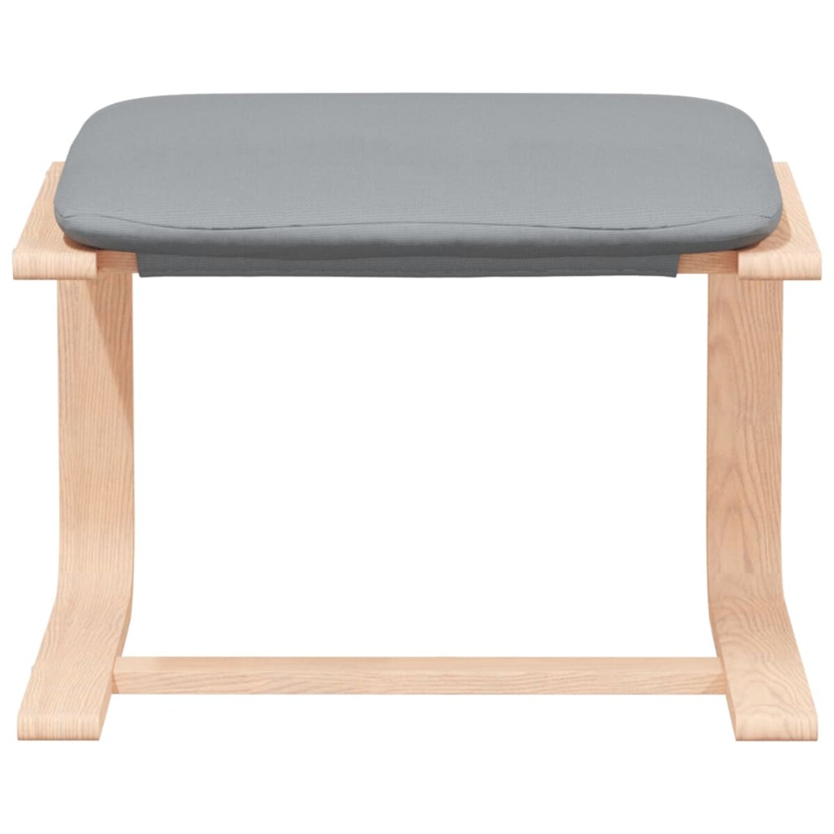 vidaXL Fotel z podnóżkiem, jasnoszary, obity tkaniną