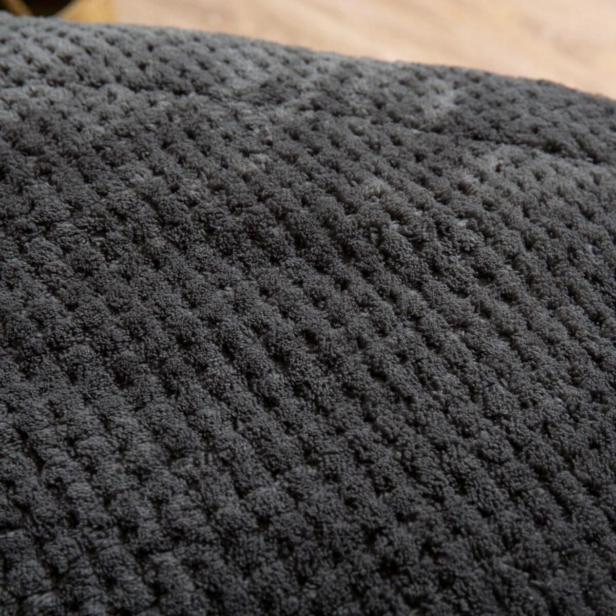 Grafitowy Koc Narzuta z Mikrofibry Baranek 150x200 Sherpa