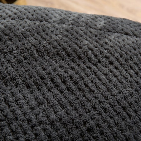 Grafitowy Koc Narzuta z Mikrofibry Baranek 150x200 Sherpa