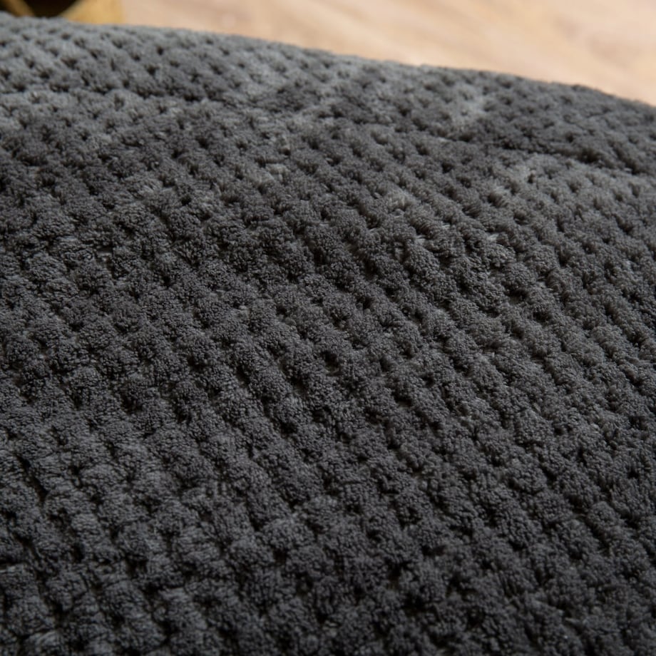 Grafitowy Koc Narzuta z Mikrofibry Baranek 150x200 Sherpa