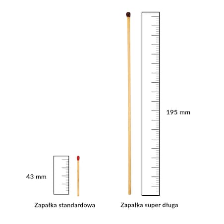 Zapałki Ekstra Długie Premium Multicolor - różowe