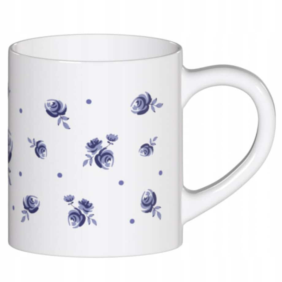 Ceramiczny kubek z uchwytem SZAFIROWE PĄKI do kawy herbaty czekolady 250ml - prezent upominek dla kobiety mamy babci koleżanki żony siostry
