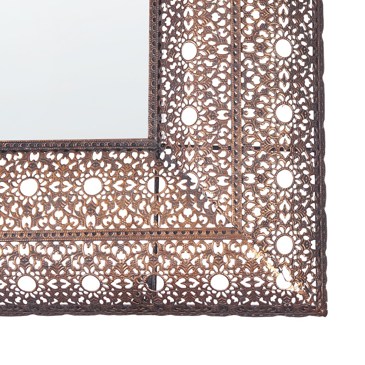 Lustro ścienne DEHRADUN 69 cm 90 cm Metal Miedziany