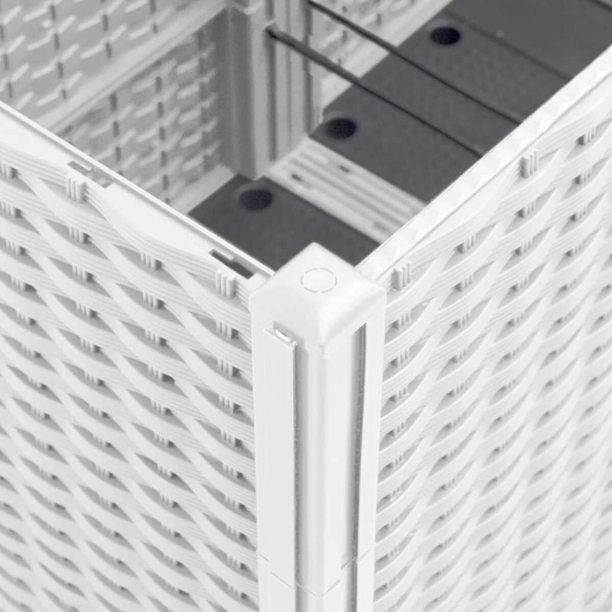 vidaXL Donica ogrodowa, biała, 160x40x53 cm, PP