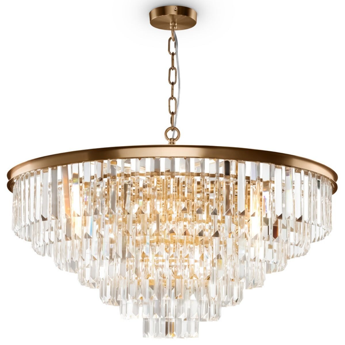 Pałacowy żyrandol Revero MOD085PL-16BS Mytoni kryształy mosiądz