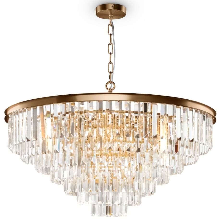 Pałacowy żyrandol Revero MOD085PL-16BS Mytoni kryształy mosiądz