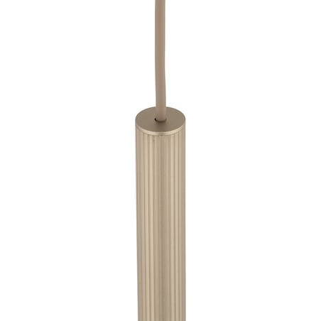 Lampa Wisząca Tk Lighting Ferro Sabia Beżowa Szampańśka Ryflowana Metalowa Tuba Sopel Rurka 75Cm 1Xg9