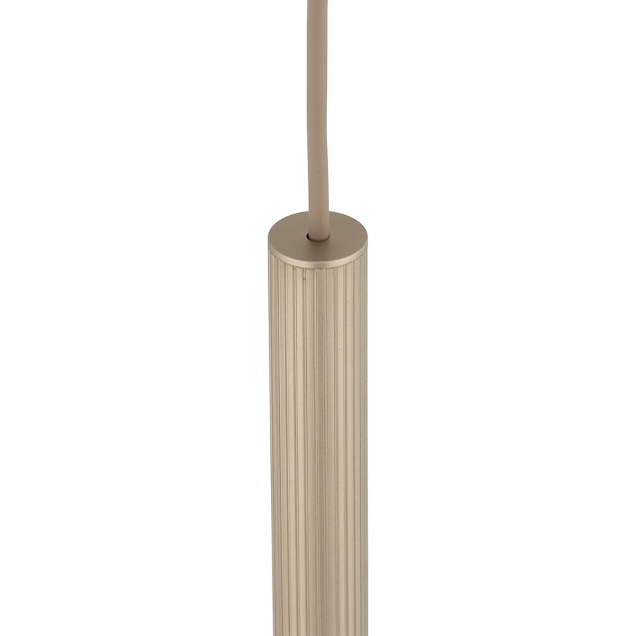 Lampa Wisząca Tk Lighting Ferro Sabia Beżowa Szampańśka Ryflowana Metalowa Tuba Sopel Rurka 75Cm 1Xg9