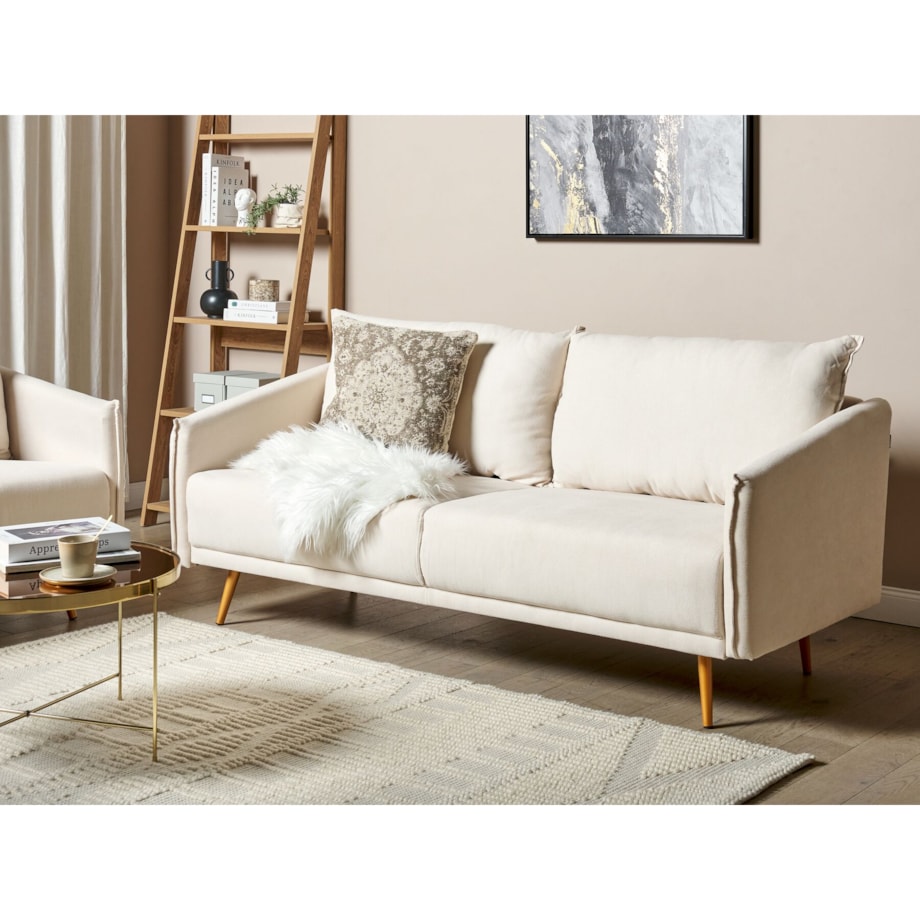 Komplet wypoczynkowy 5-osobowy beżowy MAURA