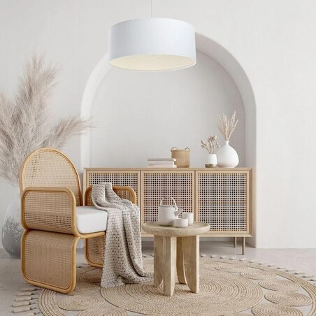 Lampa wisząca MODERN RATTAN 60 biała