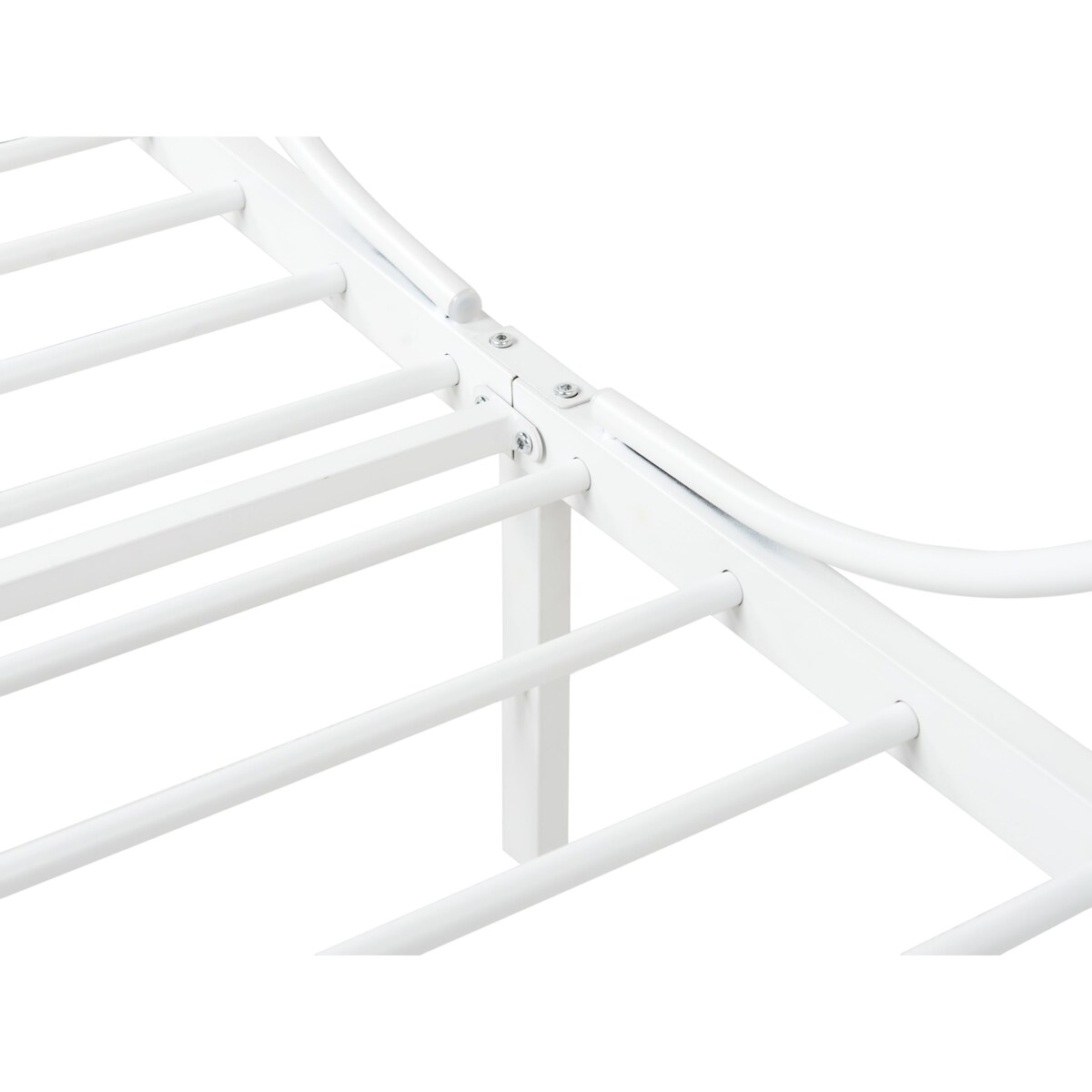 Łóżko z baldachimem Metal SORMERY 90 x 200 cm Biały