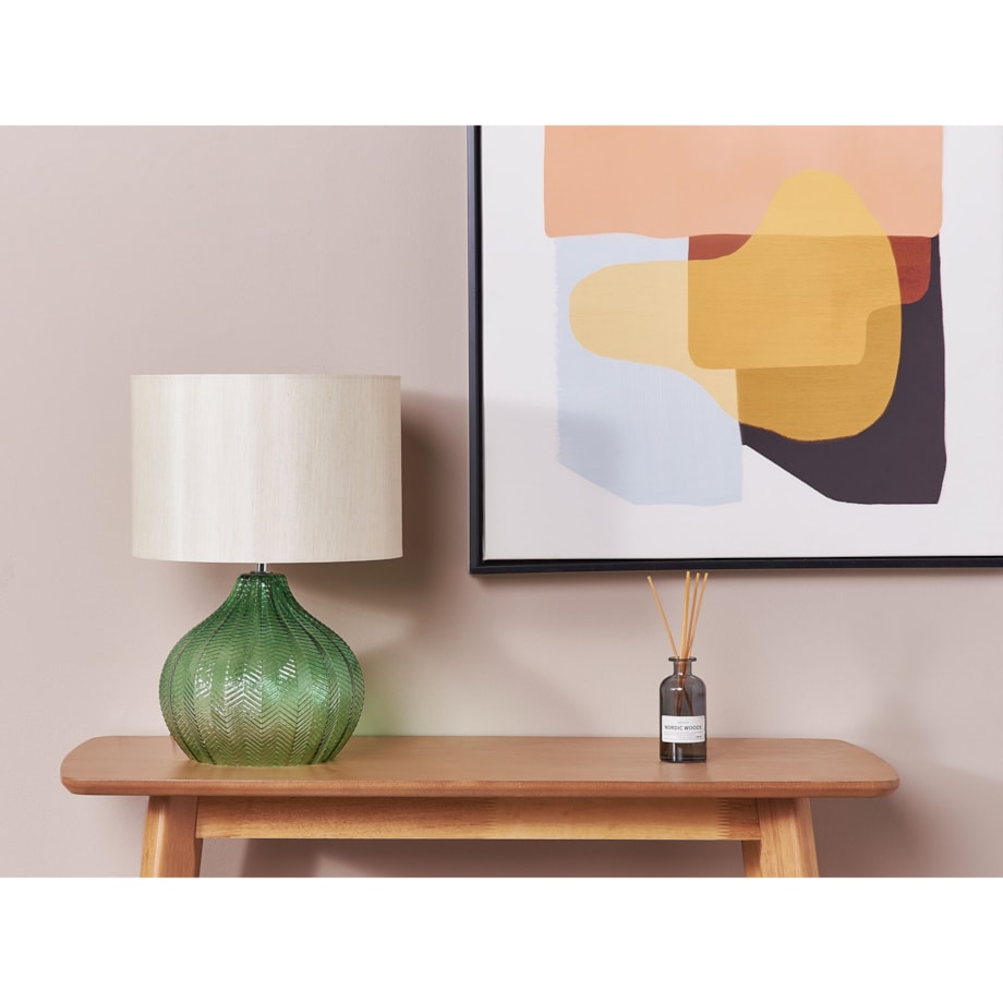 Lampa stołowa szklana zielona KEILA