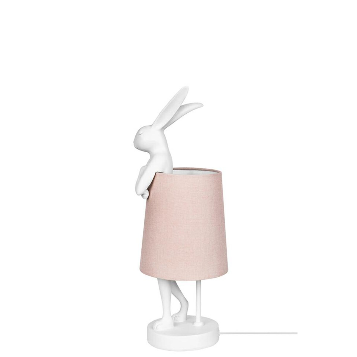 KARE lampa stołowa RABBIT 50 cm biała / różowa