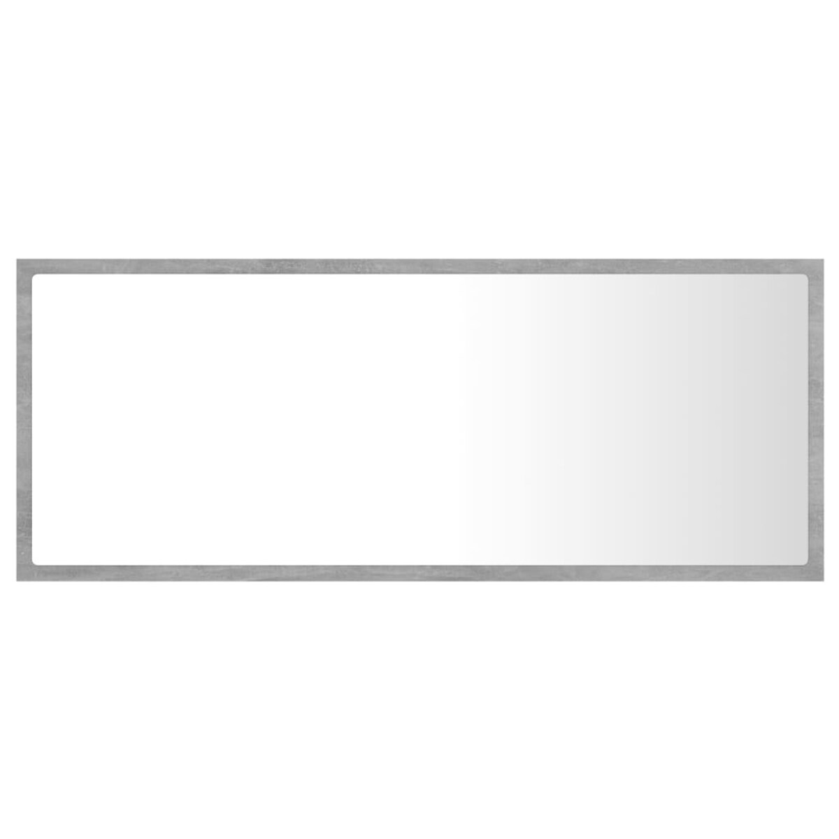 vidaXL Lustro łazienkowe LED, szarość betonu, 100x8,5x37 cm, akryl