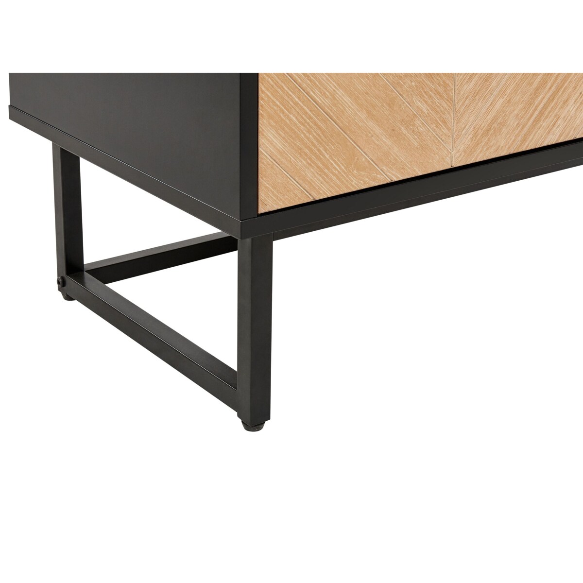 Szafka dwudrzwiowa jasne drewno z czarnym ALASKA