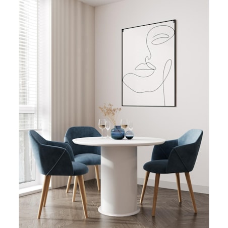 Stół okrągły 100cm biały Lamello