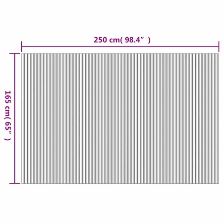 vidaXL Parawan z naturalnego bambusa, 250 x 165 cm