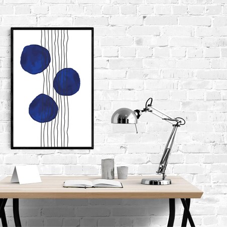 plakat blue abstract 4 21x30 cm