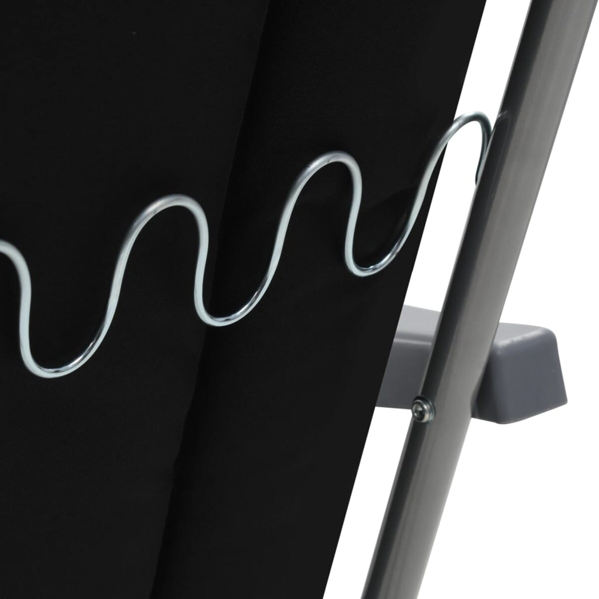 vidaXL Składane krzesła ogrodowe z poduszkami, 2 szt., czarne