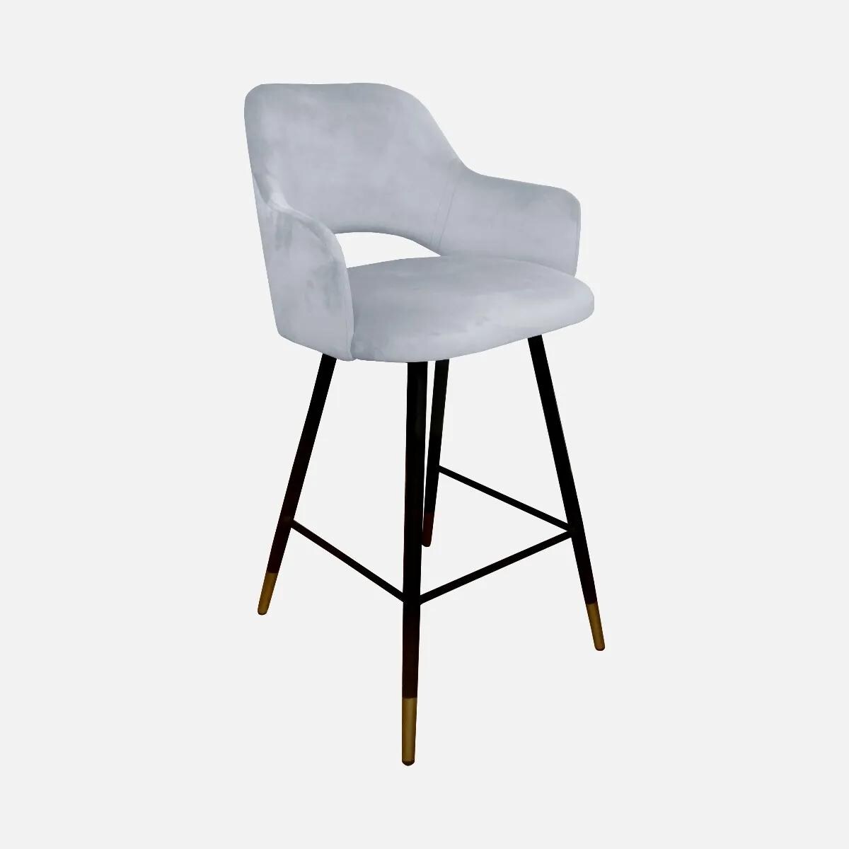 Hoker niski NAPO VELVET GOLD jasno szary