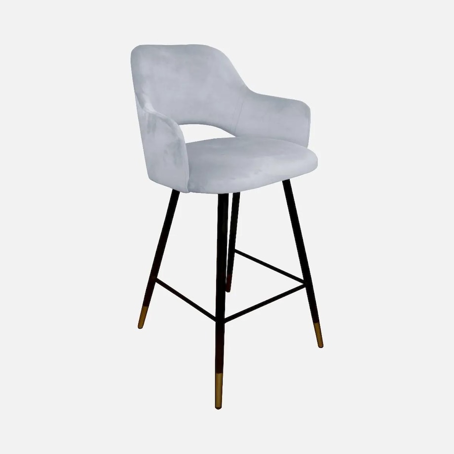 Hoker niski NAPO VELVET GOLD jasno szary