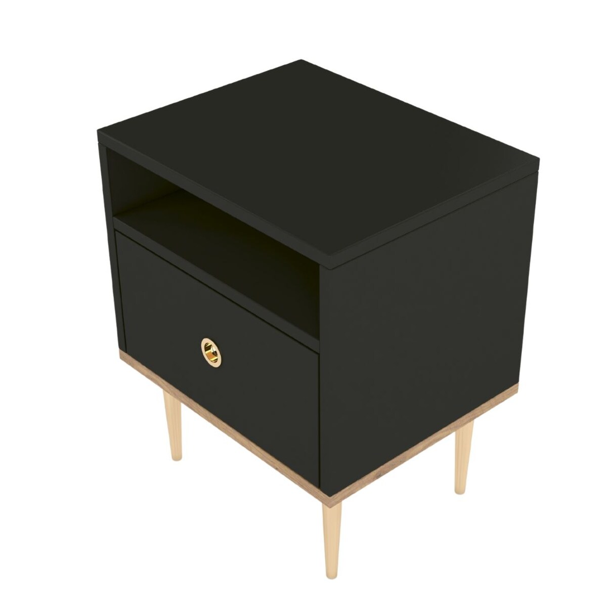 Czarna nowoczesna szafka nocna Skandica HARMONI
