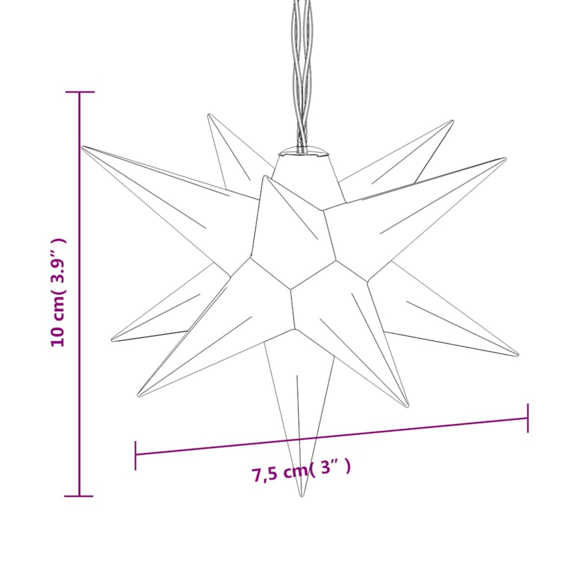 vidaXL Sznur świecących lampek, 10 LED, czerwone, 10 cm