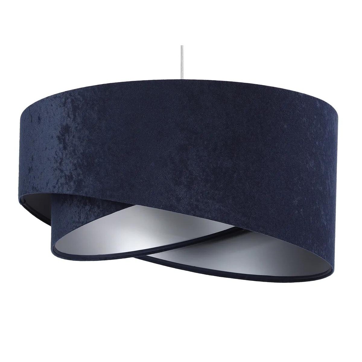 Lampa wisząca GEMSTONE granatowa/srebrna