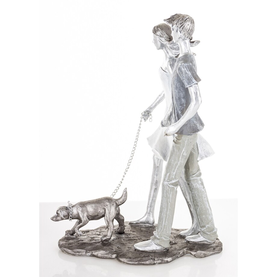 Dekoracja - figurka 26,5x10x18 cm PARA - spacer z psem