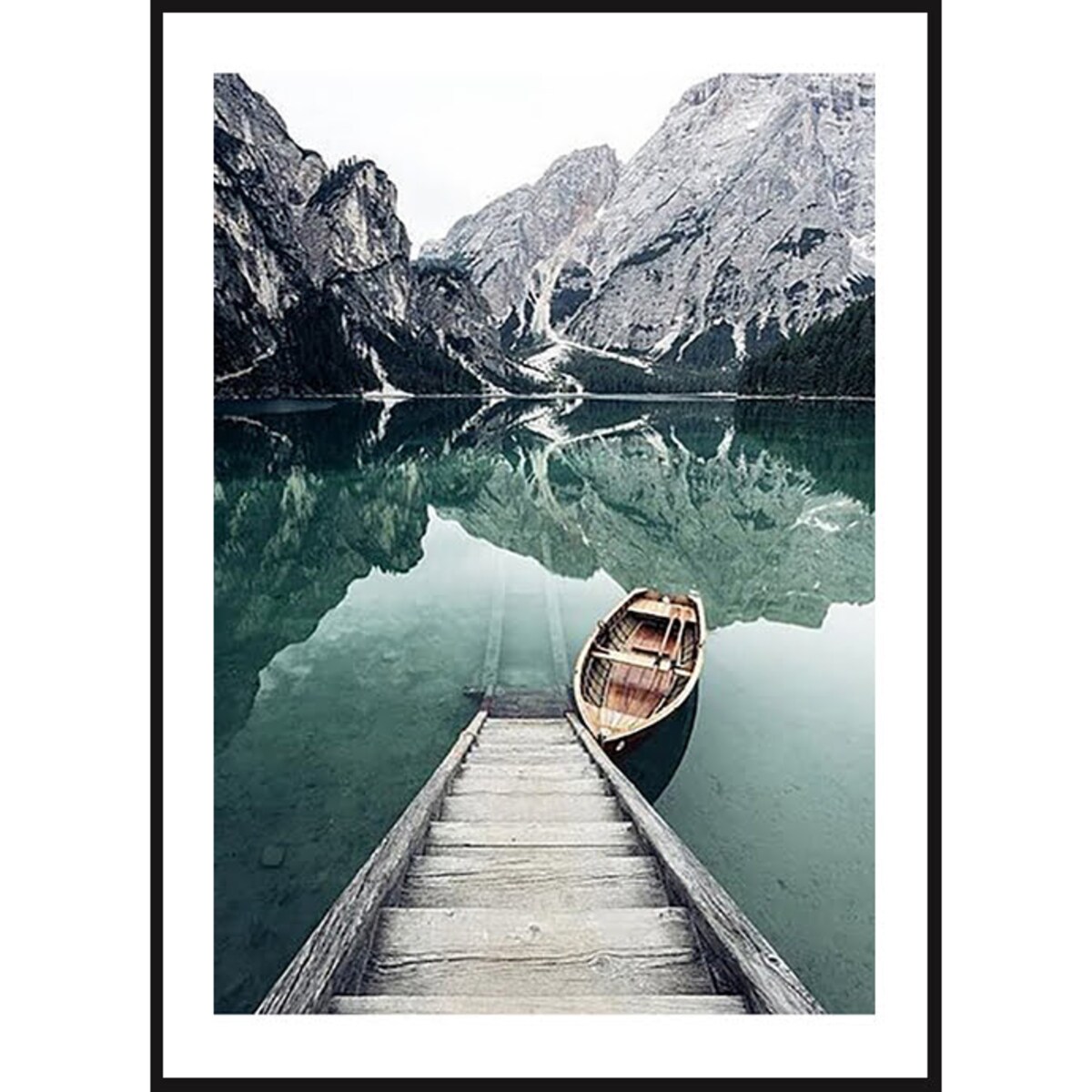 Poster Story, Plakat, Obraz - Drewniana Łódź, wymiary 60 x 84 cm