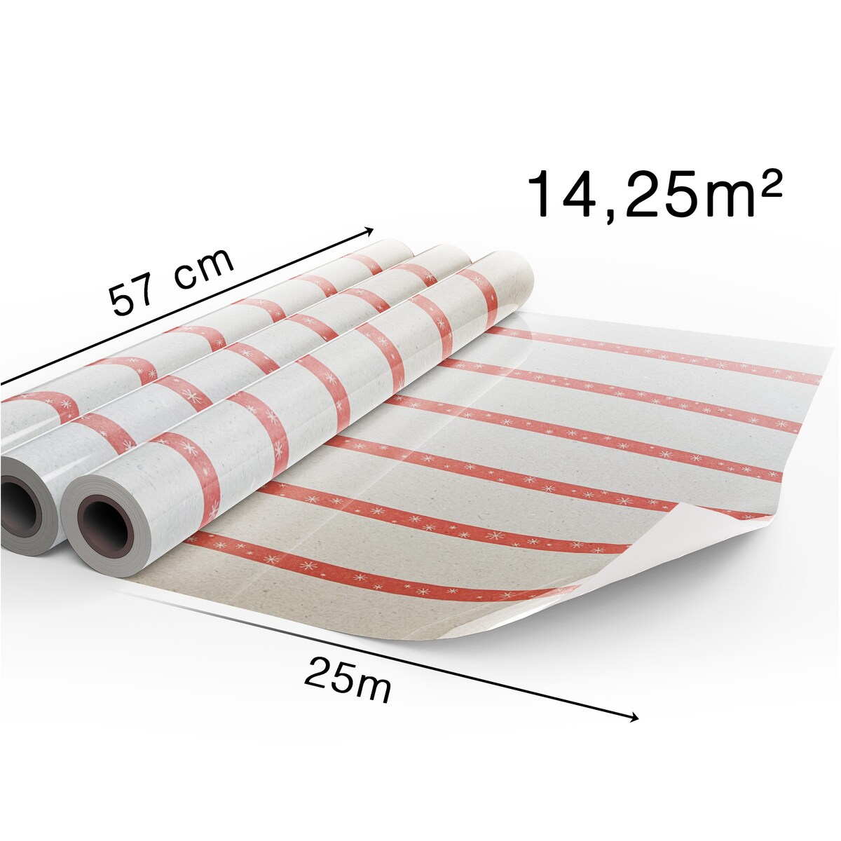 Papier Prezentowy Do Pakowania Prezentów 25 m MEGAROLKA Świąteczny Do Paczek Boże Narodzenie Ozdobny