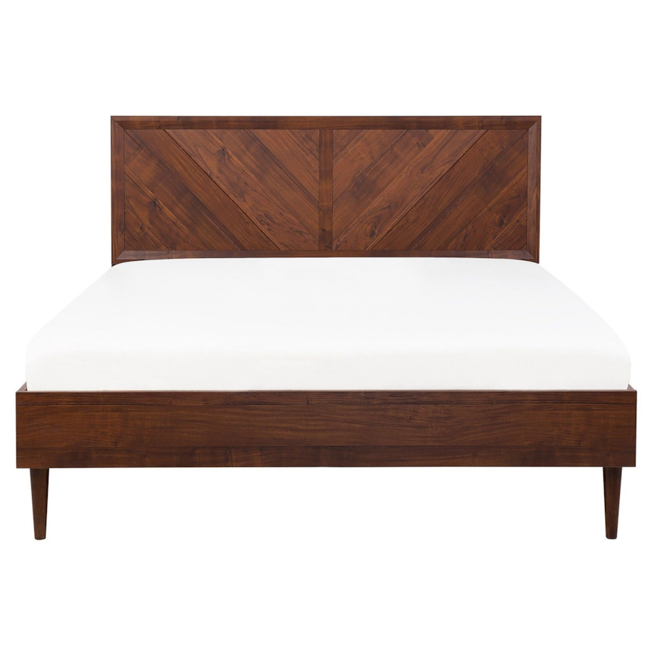 Łóżko 160 x 200 cm ciemne drewno MIALET