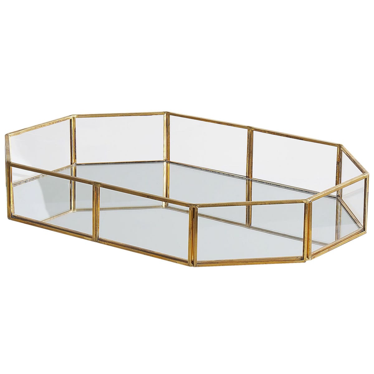 Taca dekoracyjna CHABRIS Lustrzany Szkło Złoty