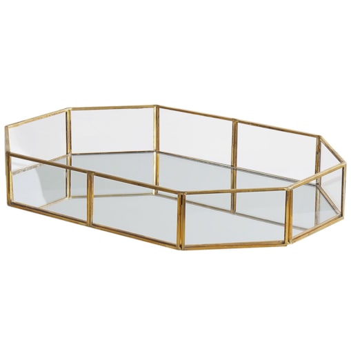 Taca dekoracyjna CHABRIS Lustrzany Szkło Złoty