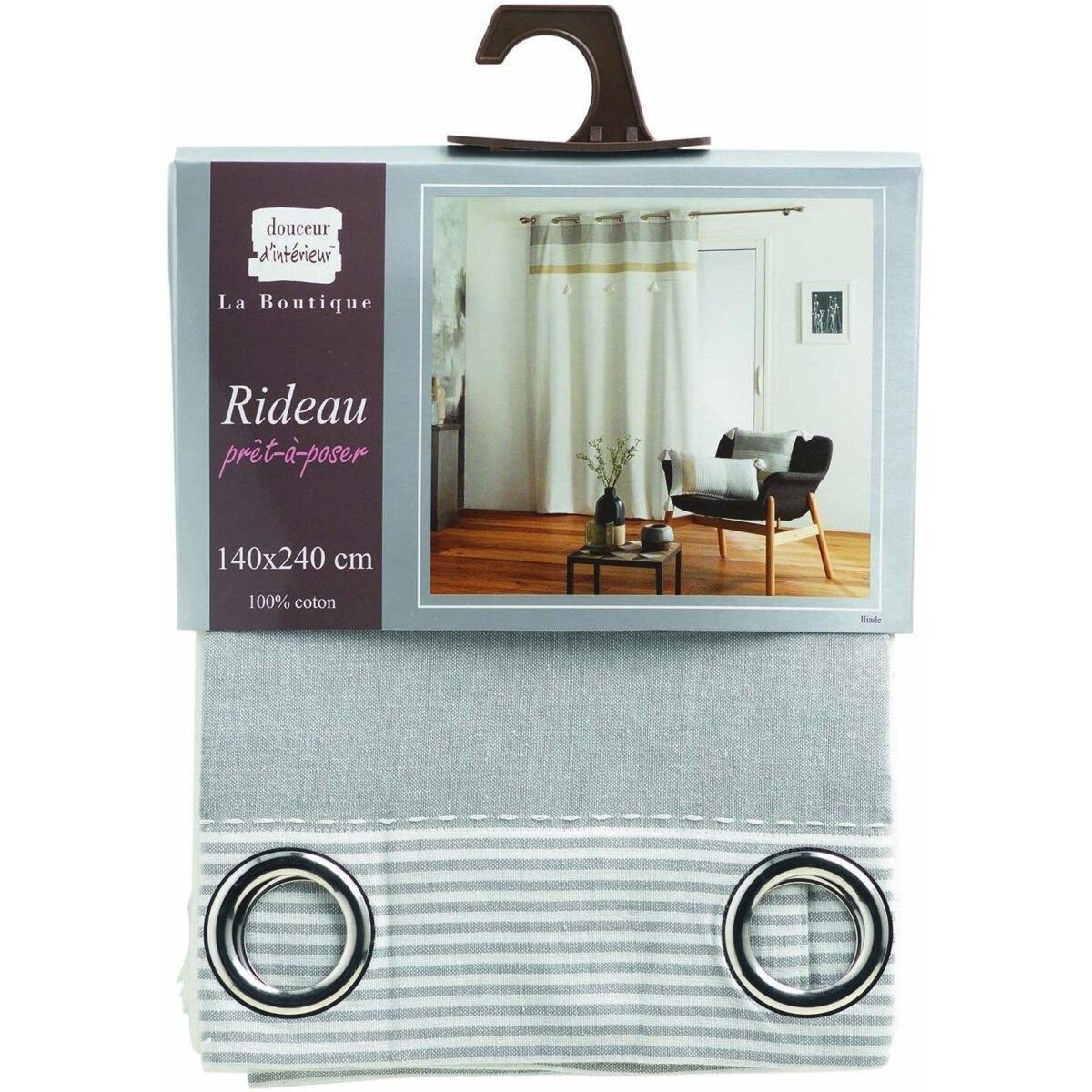 Zasłona okienna z frędzlami TASSEL, 140 x 240 cm