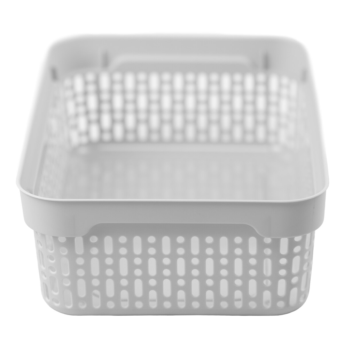 Koszyk Ażurowy Koszyczek S Plastikowy Na Kosmetyki Do Łazienki Pudełko Pojemnik Do Szuflady Jasnoszary