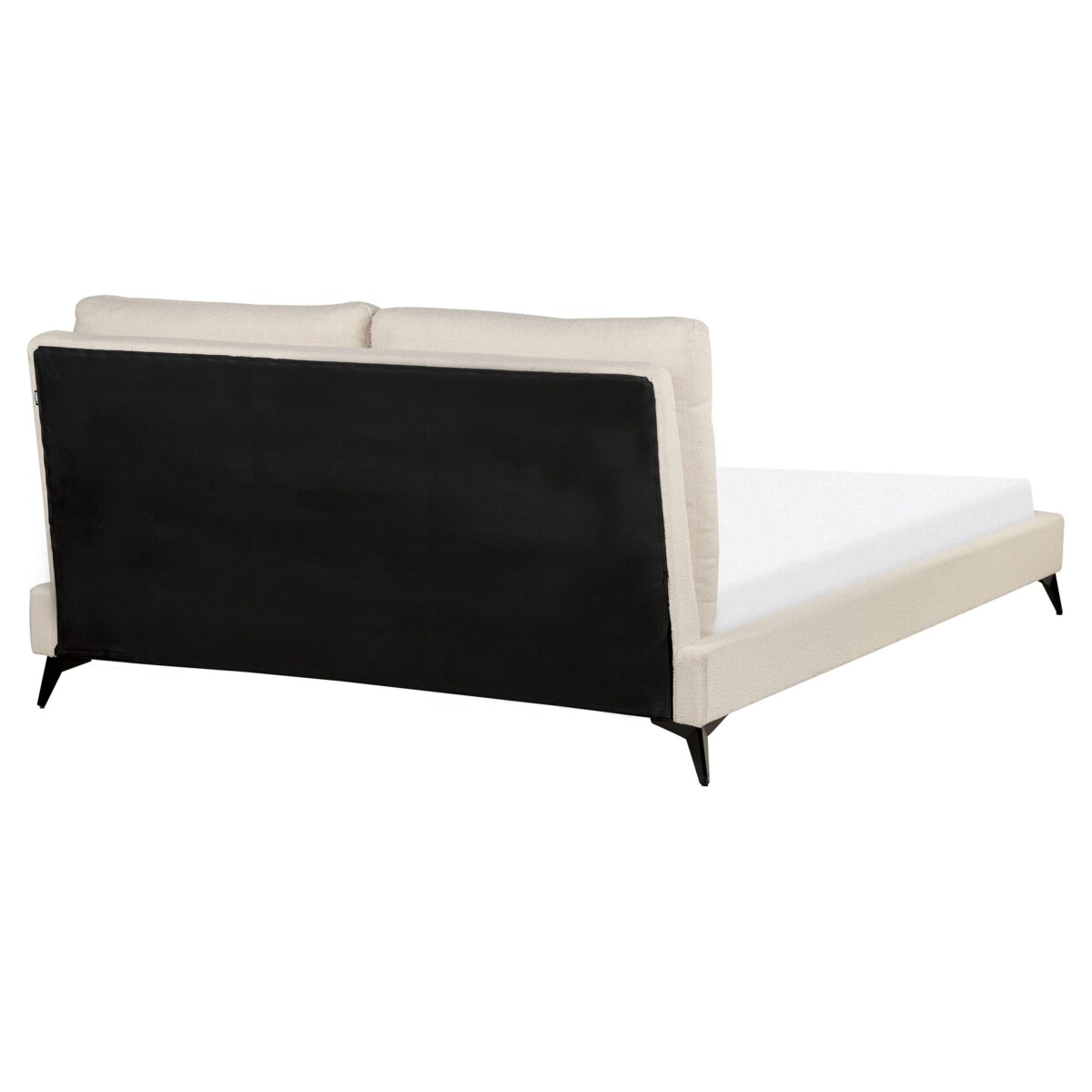 Łóżko boucle 160 x 200 cm beżowe MELLE