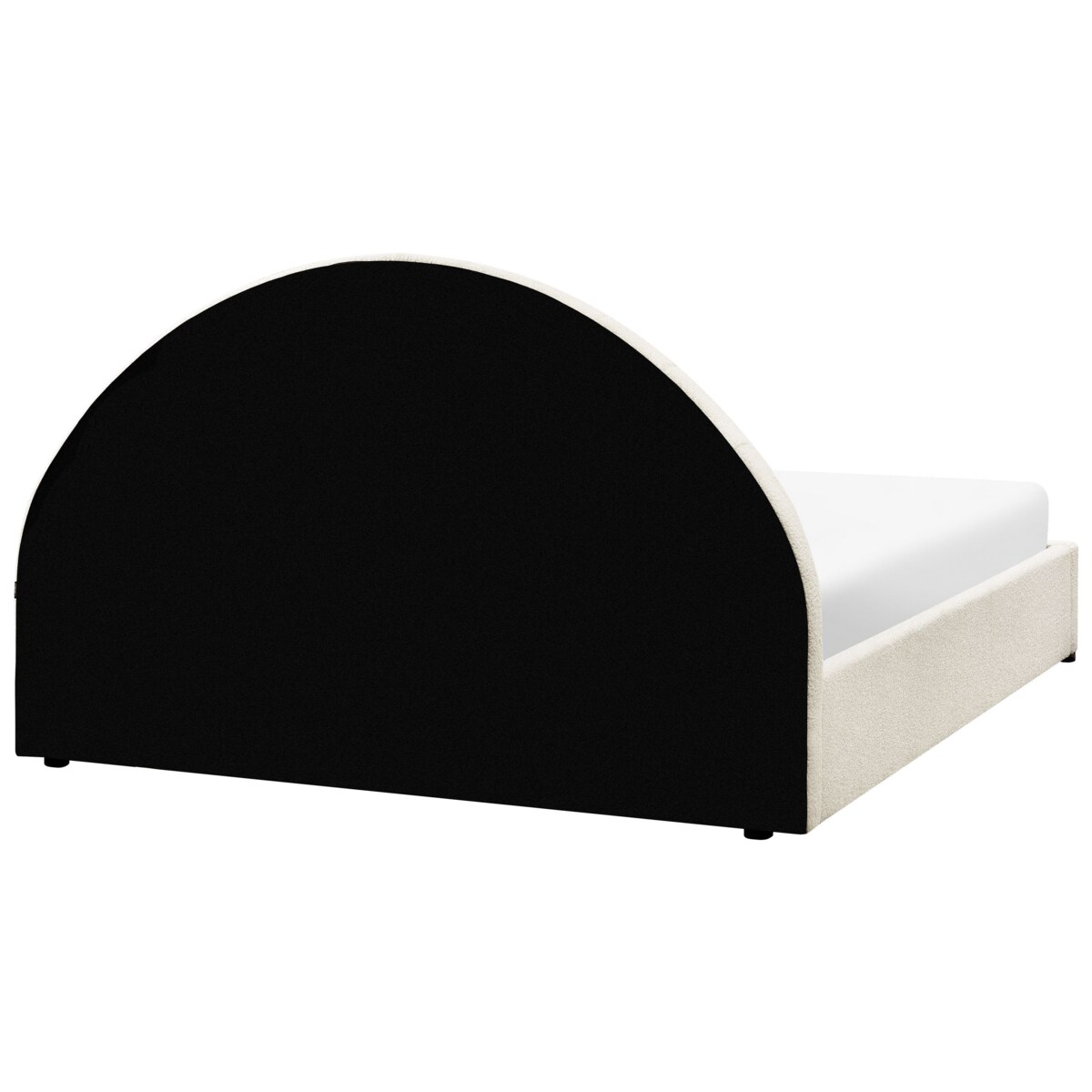 Łóżko z pojemnikiem boucle 160 x 200 cm złamana biel CHADENET