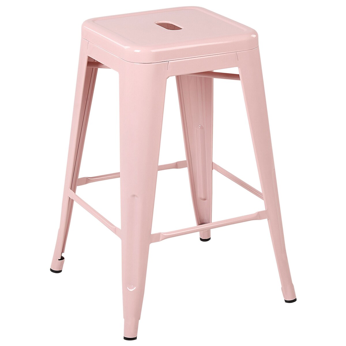 Zestaw 2 stołków barowych stalowych 60 cm różowy CABRILLO