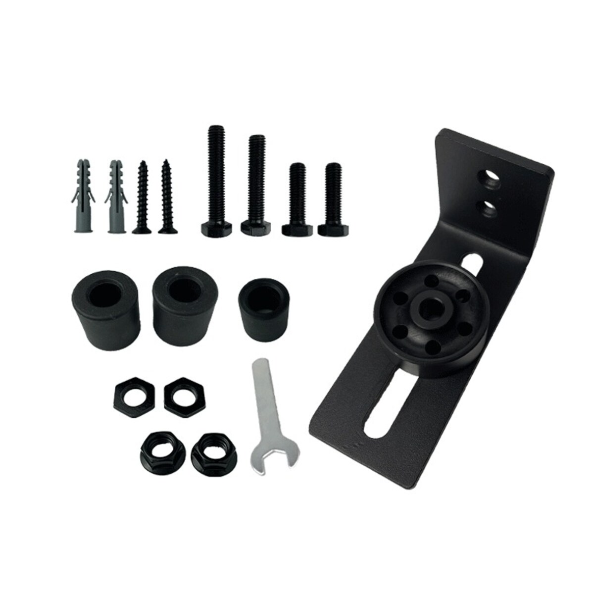 Prowadnik prowadzenie dolny do drzwi przesuwnych czarne