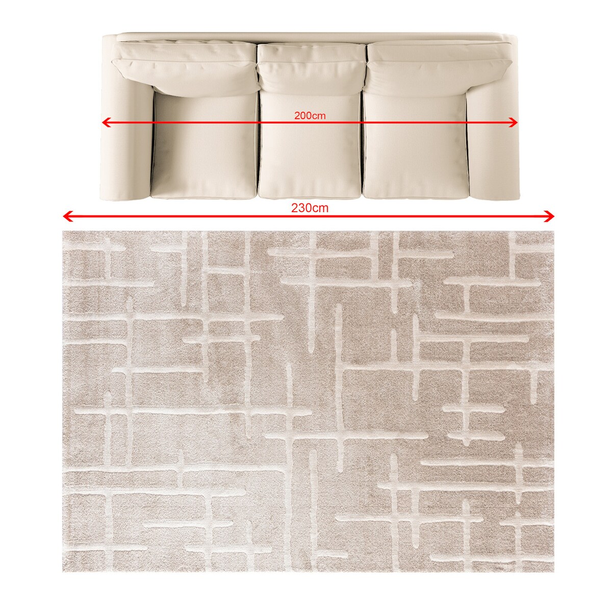 Dywan Novira cappucino 160x230 cm, 160x230 cm